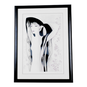 1981 Eyvind Earle "Girl With the Raven Hair" Artist Hand Signed & Numbered Limited Edition 133/260 Very Good Overall Condition, Needs TLC - See Notes