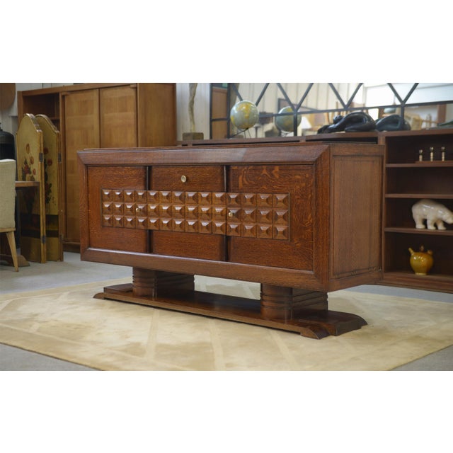 Brutalist Buffet attributed to Charles Dudouyt, 1940s For Sale - Image 11 of 11