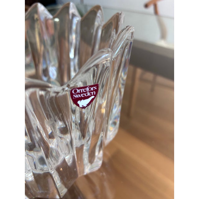 Orrefors 1980s Orrefors Chunky Crystal Bowl For Sale - Image 4 of 8