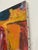 Monumental Abstract Modern Expressionism Still Life Original Oil Painting, Maroon, Mustard, Blue For Sale - Image 11 of 12