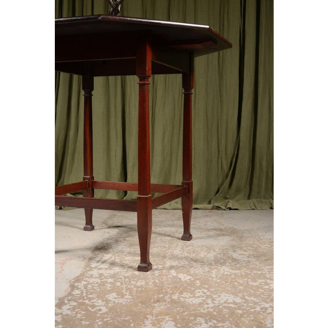 Arts and Crafts Octagonal Mahogany Centre or Occasional Table by Shapland & Petter, Barnstable, 1870 For Sale - Image 5 of 11