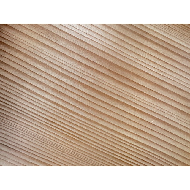 Contemporary Japanese Cedar Ash Wood Tray Vintage Tea Ceremony Square Natural Lacquer For Sale - Image 3 of 10