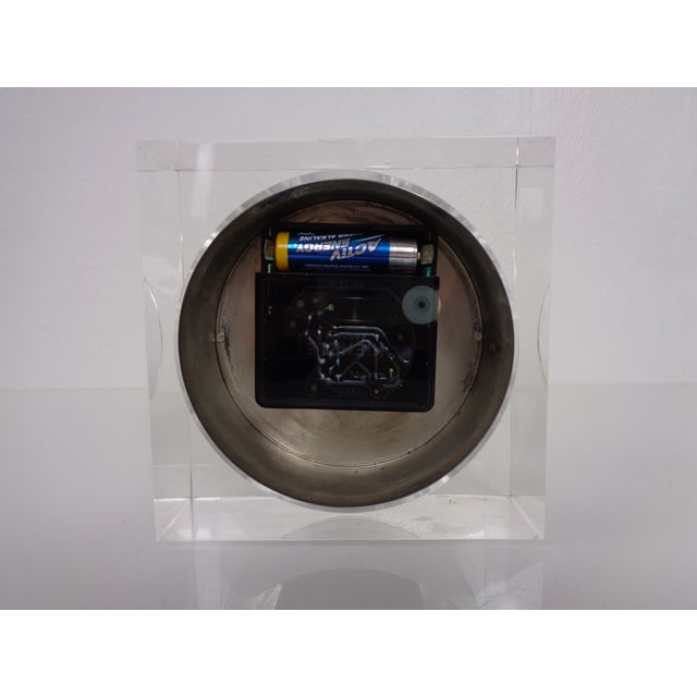 Acrylic Glass Cube Table Clock by Kienzle Design for Kienzle International, Germany, 1970s For Sale - Image 10 of 18
