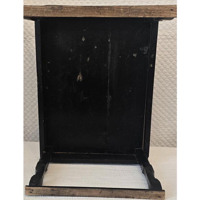 Black Antique Chinese Lacquer Kang Table With Mother-of-Pearl Inlay For Sale - Image 8 of 11