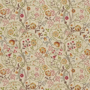 Morris & Co Mary Isobel Fabric in Rose/Slate