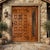 Puerta Veracruz (Model 1001-P) – Handcrafted custom solid wood door featuring a sophisticated multi-paneled design with a...
