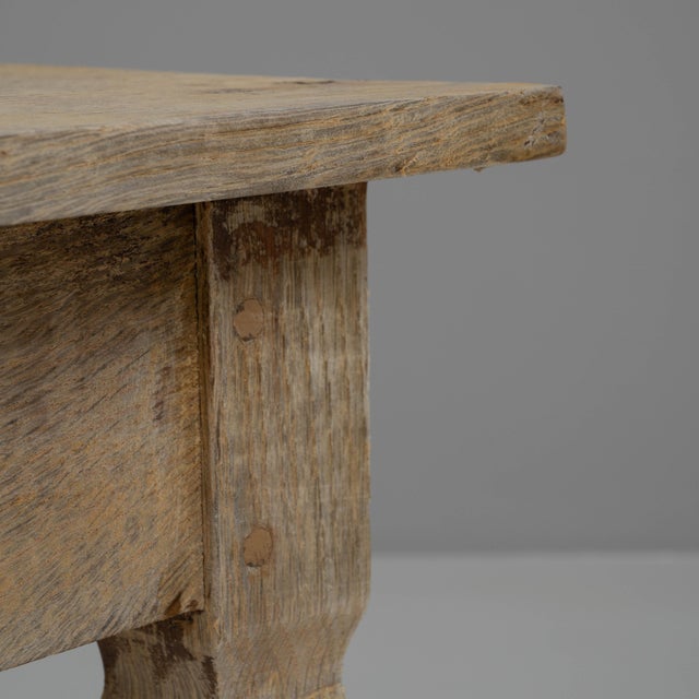19th Century French Bleached Oak Side Table For Sale - Image 12 of 12