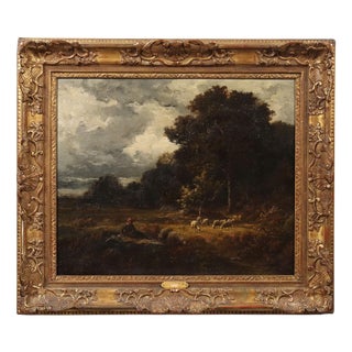 Jean Ferdinand Chaigneau, Landscape, Oil on Canvas, Framed For Sale