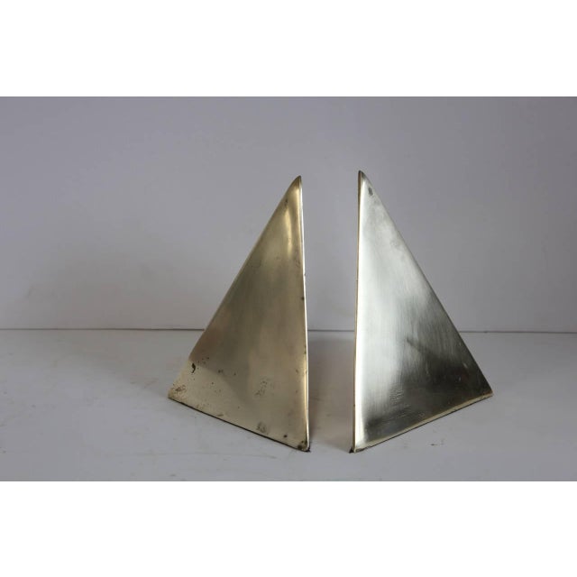 MidCentury Brass Pyramid Bookends A Pair Chairish