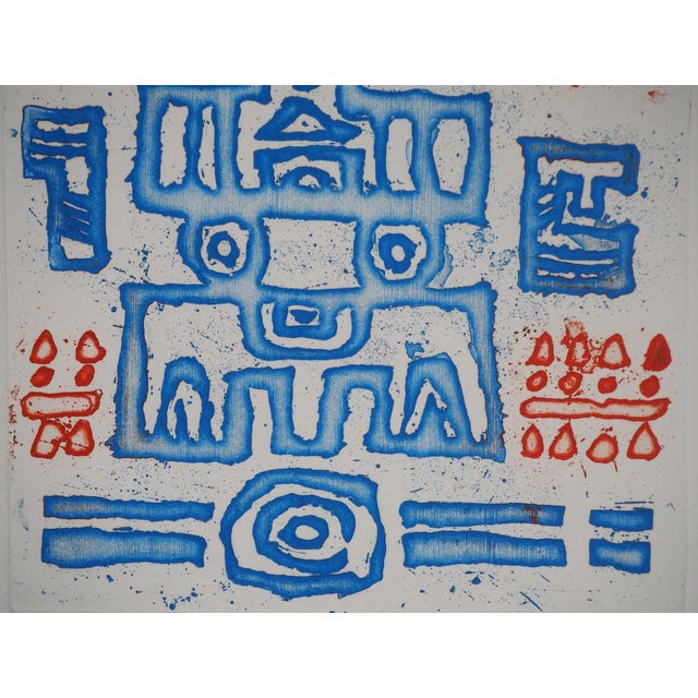 Jacques Soisson, Response in Blue, Original Engraving For Sale - Image 4 of 6