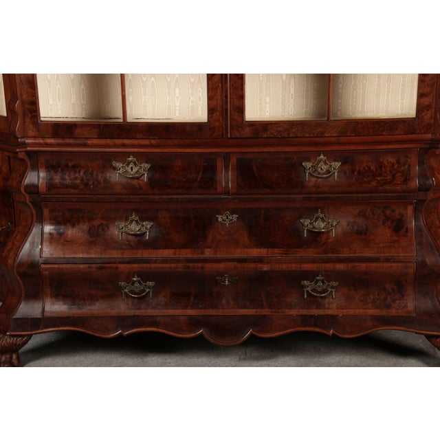 19th Century Baroque Dutch Walnut Display Cabinet, 1850s For Sale - Image 11 of 18
