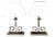 Pair of Greek Key Chrome Table Lamps For Sale