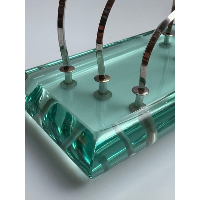 1960s Letter Holder in Crystal Glass and Stainless Steel, Italy, 1960s For Sale - Image 5 of 11