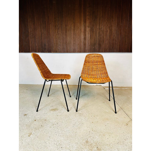 Wicker Chairs attributed to Gianfranco Legler, Italy, 1950s, Set of 2 For Sale - Image 11 of 16