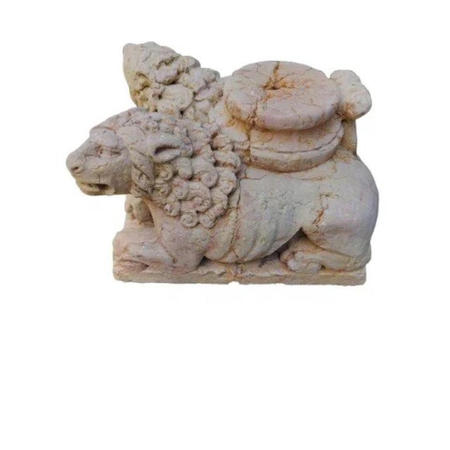 Marble Base Depicting Lions with Joined Bodies, 18th Century, Set of 2 For Sale - Image 5 of 10