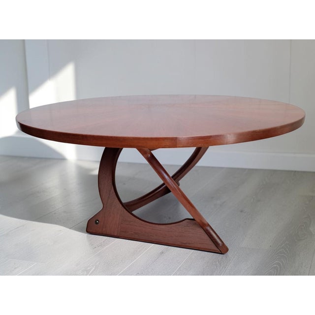 Mid-Century Modern Mid-Century Modern Danish Sunburst Coffee Table by Soren Georg Jensen for Kubus, 1960s For Sale - Image 3 of 13