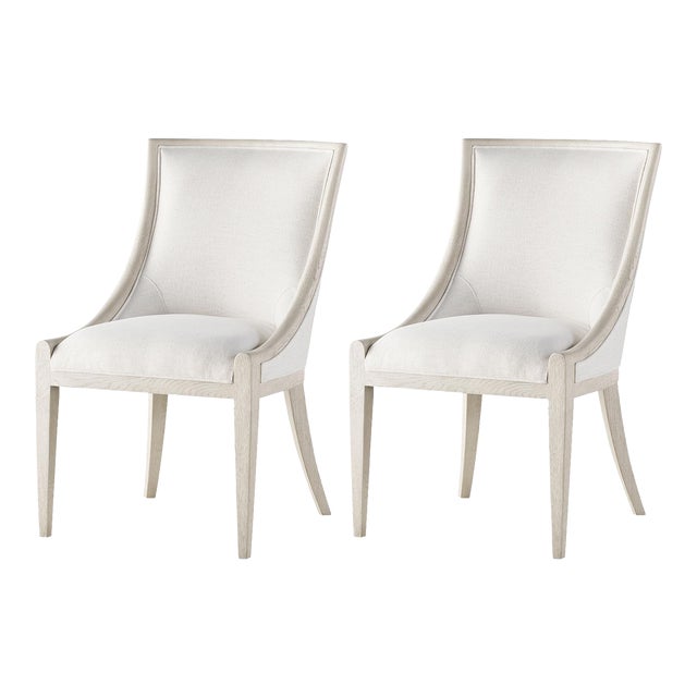 Light Oak Classic Dining Chairs - a Pair For Sale