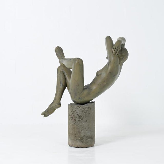 This polyester statue is made by the belgian artist jan keustermans. The sculpture is signed and dated. It is a unique...
