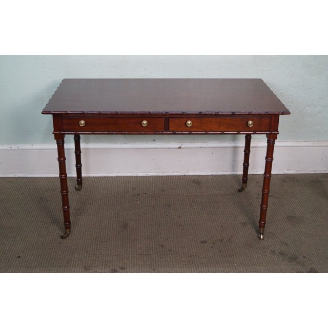 Hickory Chair Faux Bamboo Mahogany Writing Desk Chairish
