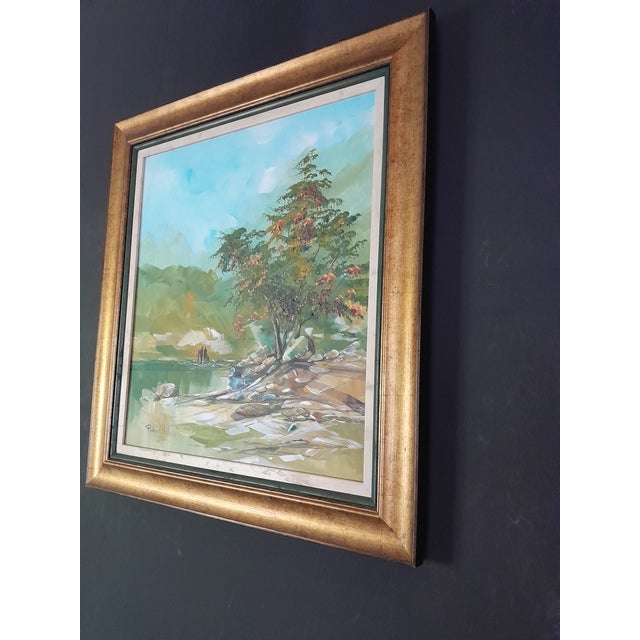 “Riverside Serenity” — Signed 2007 Jamaican Mountain Landscape by Richard Hall For Sale - Image 6 of 9