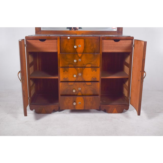Vintage Portuguese Art Deco Mirror Sideboard, 1920 For Sale - Image 14 of 18
