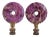 Purple Jasper Lamp Finials - a Pair For Sale