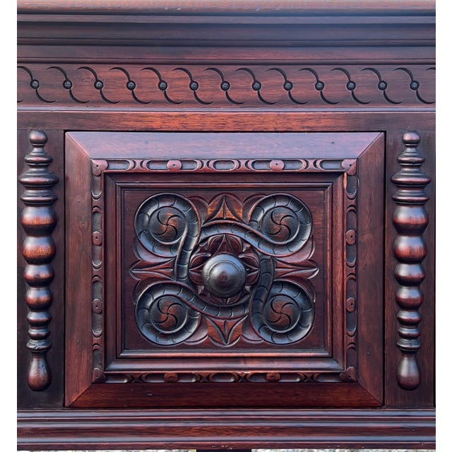 Kittinger Furniture Hand Carved Jacobean Style Sideboard Chairish