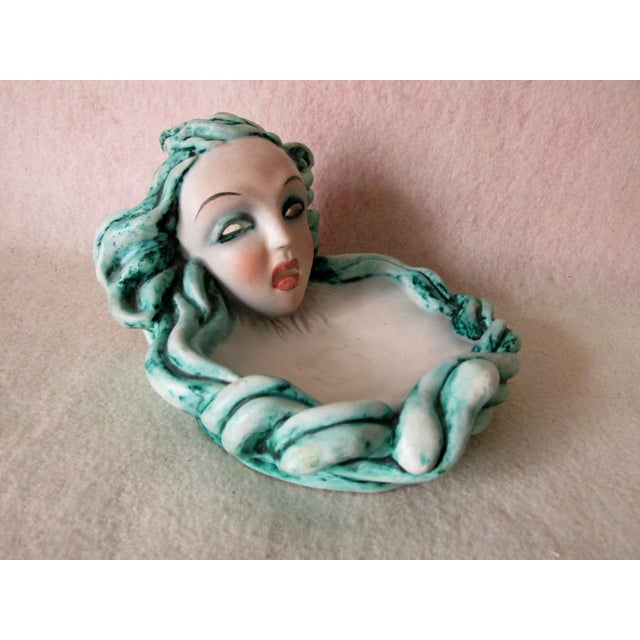 Antique Austrian Vienna Secession, Mask Tray Manner of Wiener Werkstatte For Sale - Image 4 of 8