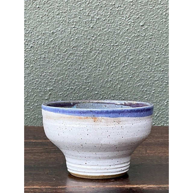 Handcrafted Blue and White Ceramic Bowl For Sale - Image 10 of 18