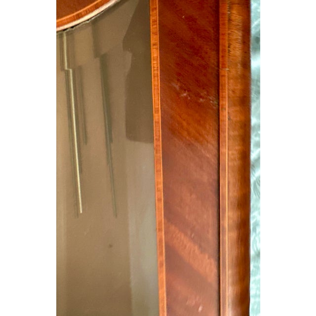 Antique German Inlaid French Style Box Wall Clock 8 Day With Westminster Chime For Sale - Image 4 of 11