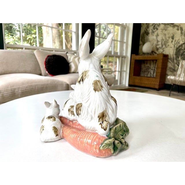 Vintage Provencal Ceramic Bunny Statue Chairish