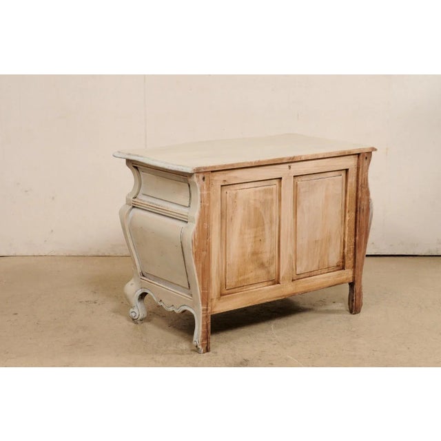Early 20th Century Early 20th Century French Bombé Carved & Painted Wood Commode For Sale - Image 5 of 11