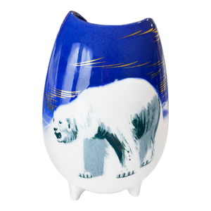 Vintage Matthew Adams Alaska Series Polar Bear Vase