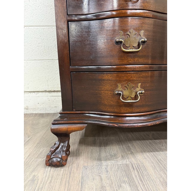 Vintage Chippendale Style Fall Front Drop Front Secretary Desk For Sale - Image 4 of 11