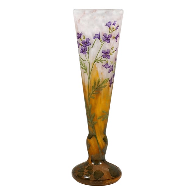 Art Nouveau Cameo Vase by Julienne Des Dames for Daum Nancy, France, 1910 For Sale