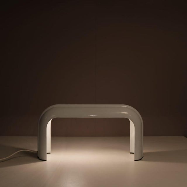 White ECO Table Lamp by Luciano Annichini for Artemide, Italy, 1970s For Sale - Image 8 of 11