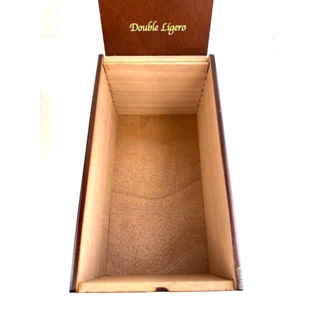 Wood Curated Collection of Six Premium Wooden Cigar Boxes for Decorative Display & Storage For Sale - Image 7 of 12
