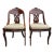 Pair 19th Century American Empire Carved Magogany and Needlepoint Upholstered Chairs For Sale
