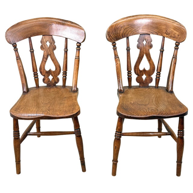 Mid-19th Century Farmhouse Kitchen Windsor Dining Chairs, 1860, Set of 6 For Sale - Image 6 of 16