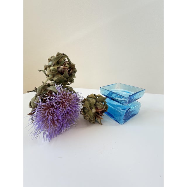 Aqua Blue Pala Glass Vase by Helena Tynell for Riihimäen Lasi, Finland, 1964 For Sale - Image 12 of 18