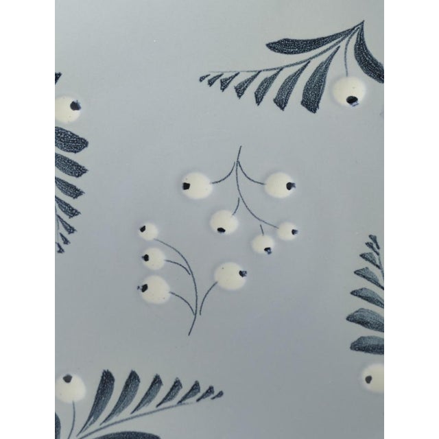 Mid-Century Modern French Blue Plate by Eva Jancke-Björk for Bo Fajans, 1950s For Sale - Image 3 of 11