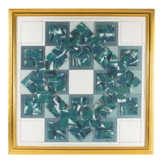 1987 Painting and Folded Paper Collage by Steve Redman For Sale