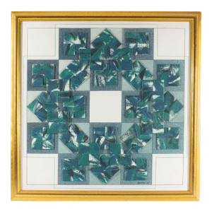 1987 Painting and Folded Paper Collage by Steve Redman