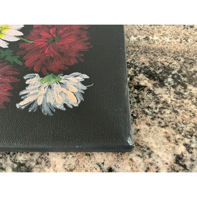 Original Painting of Dahlias in Pewter Pitcher For Sale In Portland, OR - Image 6 of 6