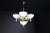 Sculptural Italian Chandelier in Brass & White Opaline Glass, 1970s For Sale - Image 4 of 18