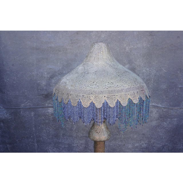 Art Deco 1920s Brass and Copper Egyptian Revival Floor Lamp For Sale - Image 3 of 11