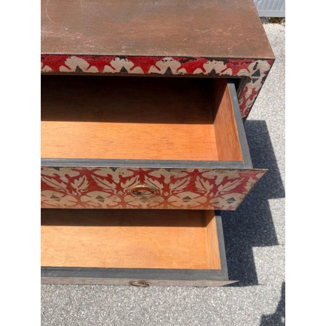 Brown Andalusian Chest of Drawers in Painted Iron, 1930s For Sale - Image 8 of 16