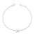 Immerse yourself in the understated elegance of this 10K white gold bracelet, rhodium-plated for an enrapturing shimmer...