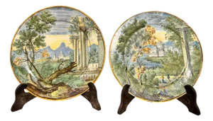 Saucers from Castelli Dabruzzo, Set of 2