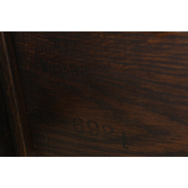 Stickley King Size Mission Oak Arts & Crafts Bed For Sale - Image 15 of 15